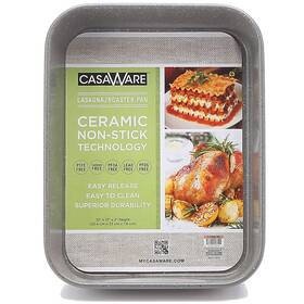 Casaware 793842117325 Ceramic Coated Nonstick Lasagna/roaster Pan 13 X 10 3-inch Silver Granite