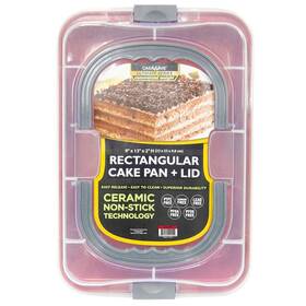 Casaware 819124021552 9 X 13 2-inch Covered Rectangular Cake Pan With Wide Handles Red Granite Casaware 819124021552 9 X 13 2-inch Covered Rectangular Cake Pan With Wide Handles Red Granite