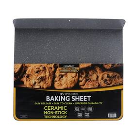Casaware 819124021576 Toaster Oven 12 X 10-inch Baking Sheet With A 1.5-inch Handle Silver Granite