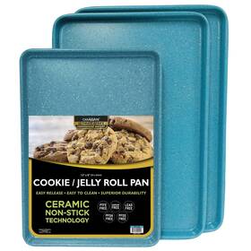 8901-8b Casaware 3pc Ultimate Commercial Weight Cookie Sheet Set Two 15 X 10-inch Pan