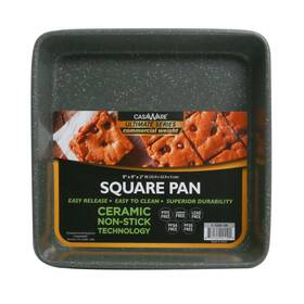 B07kqgckj4 Casaware Ceramic Coated Nonstick Heavy Weight 9-inch Square Cake Pan Silver Granite