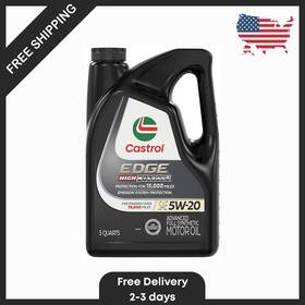 03143c Castrol Edge High Mileage 5w-20 Advanced Full Synthetic Motor Oil 5 Quarts Usa 03143c Castrol Edge High Mileage 5w-20 Advanced Full Synthetic Motor Oil 5 Quarts Usa