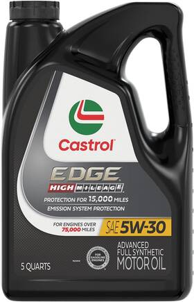 15906e Castrol Edge High Mileage 5w-30 Advanced Full Synthetic Motor Oil 5 Quarts