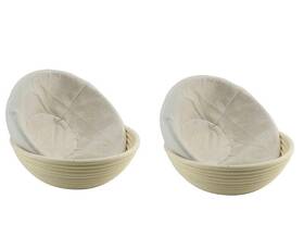 Cla1370 Cauaoa 2pcs 9 Inch Proofing Bread Basket Cloth Round Baking Supplies Reusa