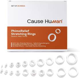 Cause Human 906127610929 Phimorelief Stretching Rings Set Of 20 Silicone For Gentle Daily Use