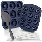 Cdpamdp001 Chefast Donut Pan Combo Kit Large And Mini Silicone Doughnut