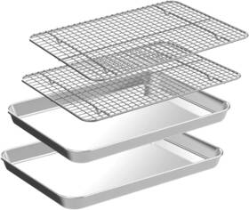 Cekee 313020725786 Half Sheet Pans With Rack Set 2 Racks Stainless Size Larg