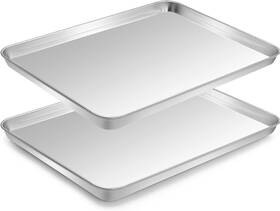 Cekee 313037313396 Half Sheet Pan Of 2 Stainless Steel Baking Tray Cookie S
