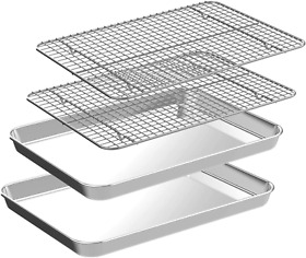 Cekee Half Sheet Pans With Rack Set 2 Racks