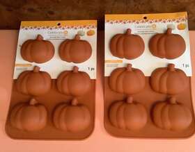 Celebrate It 195158501322 Thanksgiving Silicone Baking Mold 6 Pumpkins Each By Celebrate-it Lot Of 2