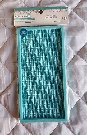 Celebrate It 195158747867 Fondant Texture Mold Basket Weave Brick Wall Design Bakeware. New