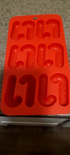 Celebrate It 195158995817 Candy Cane Silicone Mold Chocolate Fondant Ice Cube Tray Baking Xmas