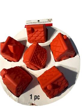 Celebrate It 886946055515 Christmas Houses Silicone Mold 6 1 Piece
