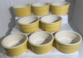 Kcl2 Cermer Set Of 8 Ceramic Yellow Ramekin Souffl Custard Flan Brule Dip Read