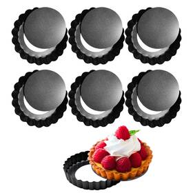 Moyin020 Cfguk 6 Pack Mini Tart Pans 4 Inch With Removable Bottom Round Non-stick Deep Quich Moyin020 Cfguk 6 Pack Mini Tart Pans 4 Inch With Removable Bottom Round Non-stick Deep Quich