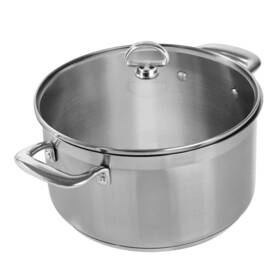 Chantal 781147914633 Induction 21 Steel Casserole With Glass Tempered Lid 6-quart