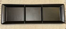 91-fp38 Chantal Black Divided Dish Platter Plate 15 Inch X 5