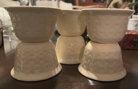 93-bkrm07 Chantal Ramekins Off-white 1/2 Cup Basket Weave Ceramic Set Of 6 Ivory 93-bkrm07 Chantal Ramekins Off-white 1/2 Cup Basket Weave Ceramic Set Of 6 Ivory
