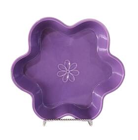 93-dat Chantal 2 Quart Lavender Flower Shape Baking Dish 10-1/2 X 8 1-3/4 Inch 28