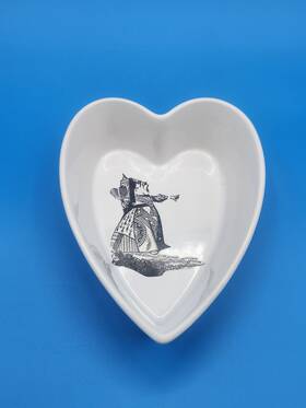 93-hl13 Chantal White Heart-shaped Small Dish