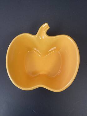 93-npm Chantal 2005 Gold Pumpkin Baking Dish 1 Cup 12 Stoneware