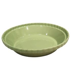 93-pdd230-c Chantal Celery Green Stoneware 9 Inch Deep Dish Pie 1.5 Quart Microwave Casserole