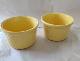 93-rm080-c Chantal Sunny Yellow Ceramic Ramekins - 8 Oz Custard Baking Dishes Set Of 2
