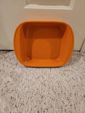 93-sq200 Chantal Orange Baking Casserole Dish 2 Quart 8.5x8.5x2.25 Inch