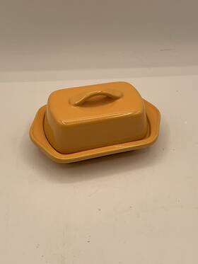 93-tvbd2-1 Chantal 5 Inch Mini Size 1/4 Lb Butter Dish Orange Tangerine