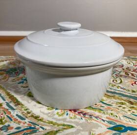 Chantal-93-cf12 Chantal 3 Cup Baking Dish W Lid White 93-cf12 2005 Oven Freezer Microwave Safe