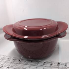 Chantal-93-mti5 Chantal Make And Take 93-mt17 1 3/4 Quart Bowl With Lid Red Oven Safe Ceramic