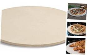 Pc0001 Charcoal Companion Round Ceramic Pizza Stone With Wire Frame 15 Inch Diameter
