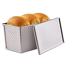 Chefmade Pullman Loaf Pan With Lid 0.99lb Dough Capacity Non-stick Rectangle Chefmade Pullman Loaf Pan With Lid 0.99lb Dough Capacity Non-stick Rectangle