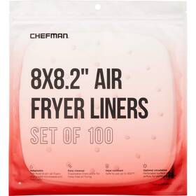 Chefman 816458025317 Disposable Air Fryer Liners Heatresistant Parchment Paper For Baskets 100 Pack 8