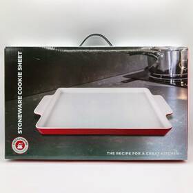 Cc-2781-rd Chefs Counter Red Stoneware Cookie Sheet 10.5 Inch X17.9 Baking Tray Nib