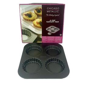 Chicago Metallic 070687266648 The Baking Experts 4 Cup Tartlett Pan In Original Box Euc