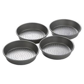 610716-26704 Chicago Metallic Deep Dish Pizza Pan Set Of 4 7 1.00 X 7.00 1.50 Inch Silver