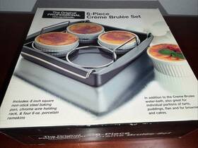 69106 Chicago Metallic Cr Me Brulee New Set 6-piece With Rack And Ramekins Vintage T