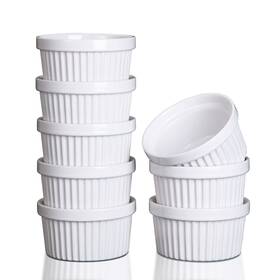 Cibeat 196336442314 8 Oz Ramekins Bowls Set Of Porcelain Dipping Sauce Oven Safe Clas