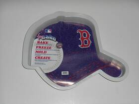 49-mlb05 Ck Products New Boston Red Sox Mlb Baseball Team Hat Cap Fan Plastic Party Cake Pan Mold
