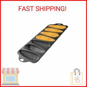 Classic Cuisine 192664541569 Cast Iron Cornbread Pan-pre-seasoned Bakeware With 7 Corncob Sticks-compatible W