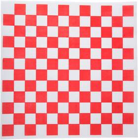 Concession Essentials 810011478428 12 Inch X Red Checker Deli Squares Sandwich Wrap Paper- Pack Of 100ct