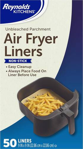 Consumer Products 744759777935 Kitchens Air Fryer Liners Disposable Unbleached Parchment Paper Sheets 50 Coun Consumer Products 744759777935 Kitchens Air Fryer Liners Disposable Unbleached Parchment Paper Sheets 50 Coun