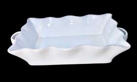Cordon Bleu 033805905850 Bia White Ceramic Wavy Rectangle Baker Dish 12x7x3 Inch Cordon Bleu 033805905850 Bia White Ceramic Wavy Rectangle Baker Dish 12x7x3 Inch