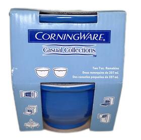 Corningware 071160022072 2 Casual Collections 7oz Ramekin Blue Stoneware