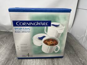 1041653 Corningware New French White Pop-ins Two 22 Oz Mugs With Vented Covers 1041653 Corningware New French White Pop-ins Two 22 Oz Mugs With Vented Covers