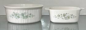 A-1.5-b Corningware F-1-b Corning Ware Casserole Lot 2 Callaway Ivy Vintage Bake Dish No Lid A-1.5-b Corningware F-1-b Corning Ware Casserole Lot 2 Callaway Ivy Vintage Bake Dish No Lid