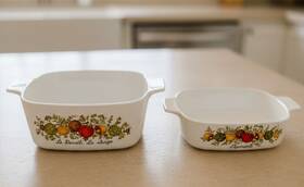 Corningware A-1-b 1/2-b Lot 2 And A-1 Spice Of Life Lftechalote Le Persil Dishes
