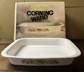 A-76-8 Corningware 1970 S Spice O Life 14 Inch X 11.5 Open Roster In Box #175