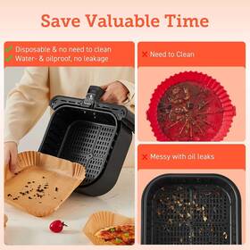 Clr-r501-njp Cosori Air Fryer Liners 100 Pcs Square Disposable Paper 3-5 Qt Brown Clr-r501-njp Cosori Air Fryer Liners 100 Pcs Square Disposable Paper 3-5 Qt Brown
